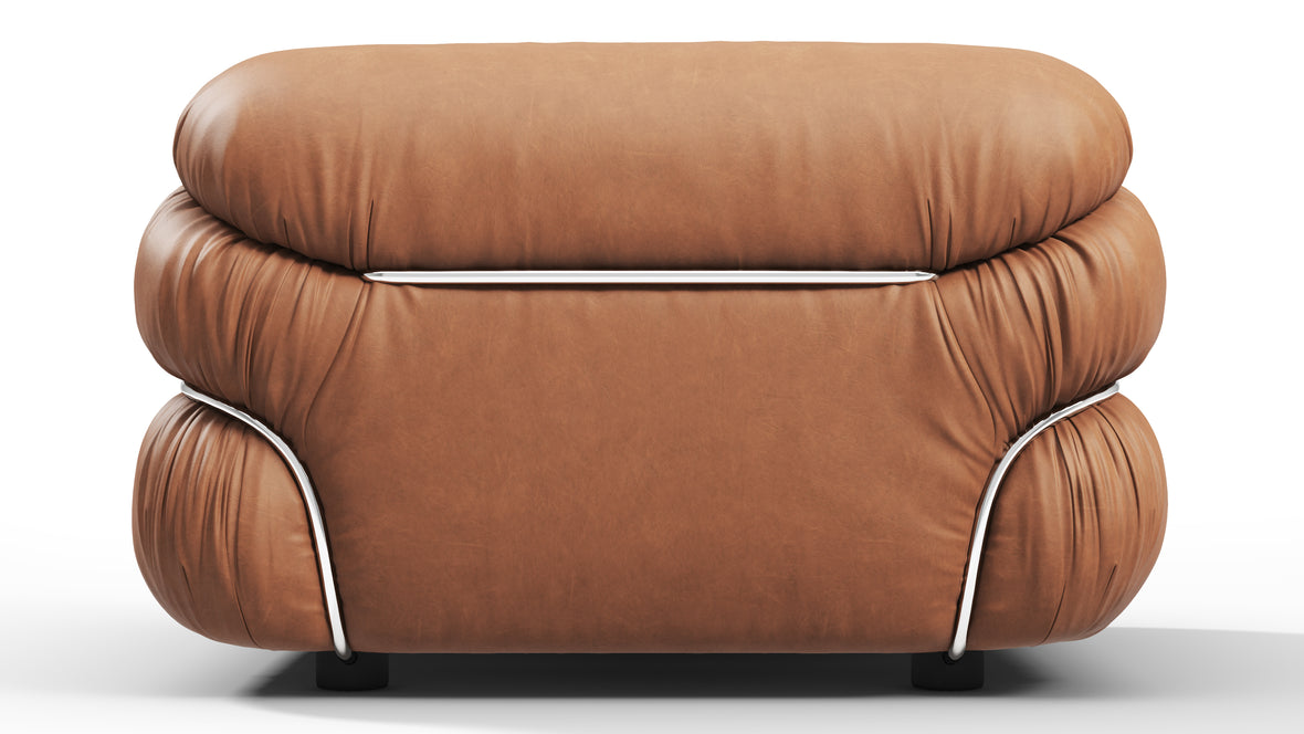 Sesann - Sesann Lounge Chair, Chestnut Vegan Leather