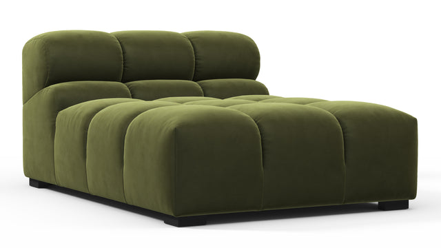 Tufty - Tufty Module, Armless Chaise, Thyme Luxe Velvet