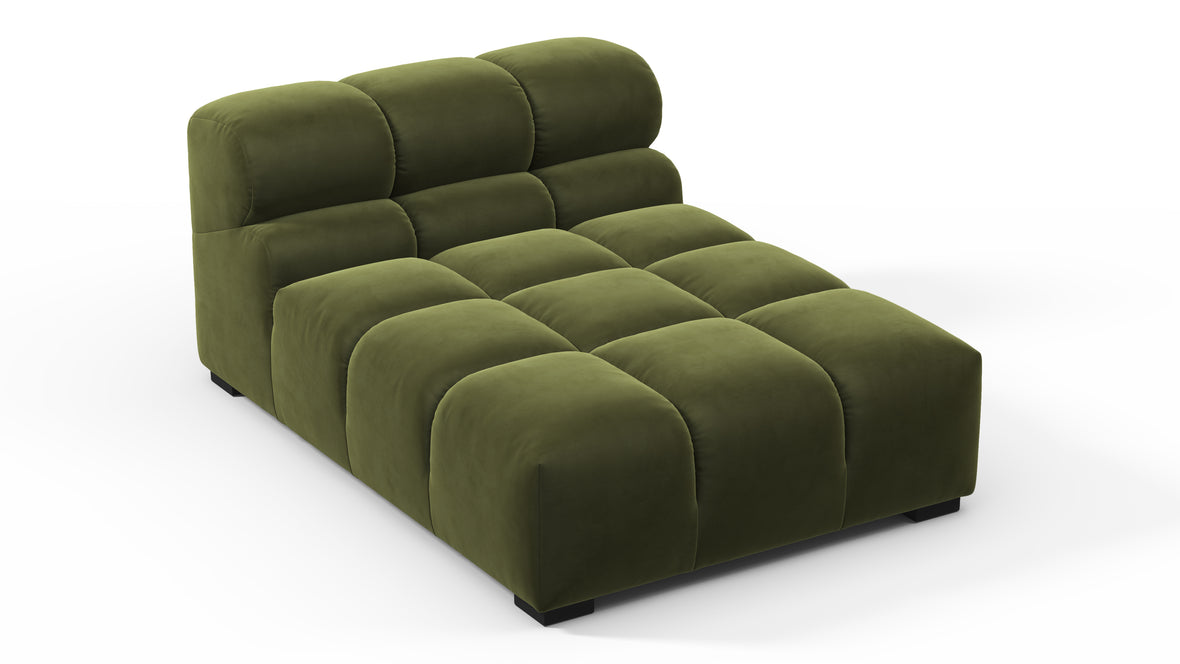 Tufty - Tufty Module, Armless Chaise, Thyme Luxe Velvet