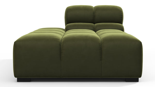 Tufty - Tufty Module, Left Chaise, Armless, Thyme Luxe Velvet