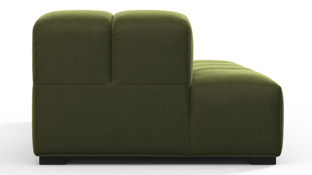 Tufty - Tufty Module, Left Chaise, Armless, Thyme Luxe Velvet