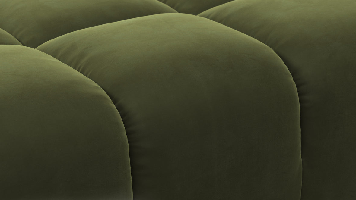 Tufty - Tufty Ottoman, Thyme Luxe Velvet