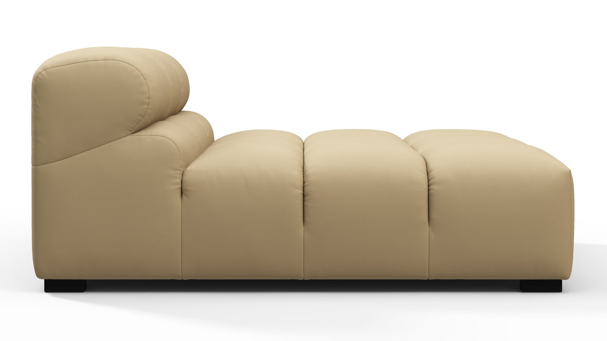 Tufty Outdoor - Tufty Outdoor Module, Armless Chaise, Latte Performance Weave