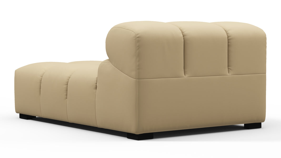 Tufty Outdoor - Tufty Outdoor Module, Armless Chaise, Latte Performance Weave