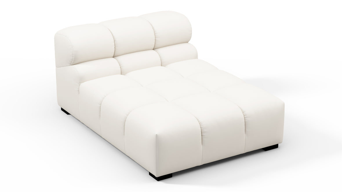 Tufty Outdoor - Tufty Outdoor Module, Armless Chaise, Soft White Performance Weave