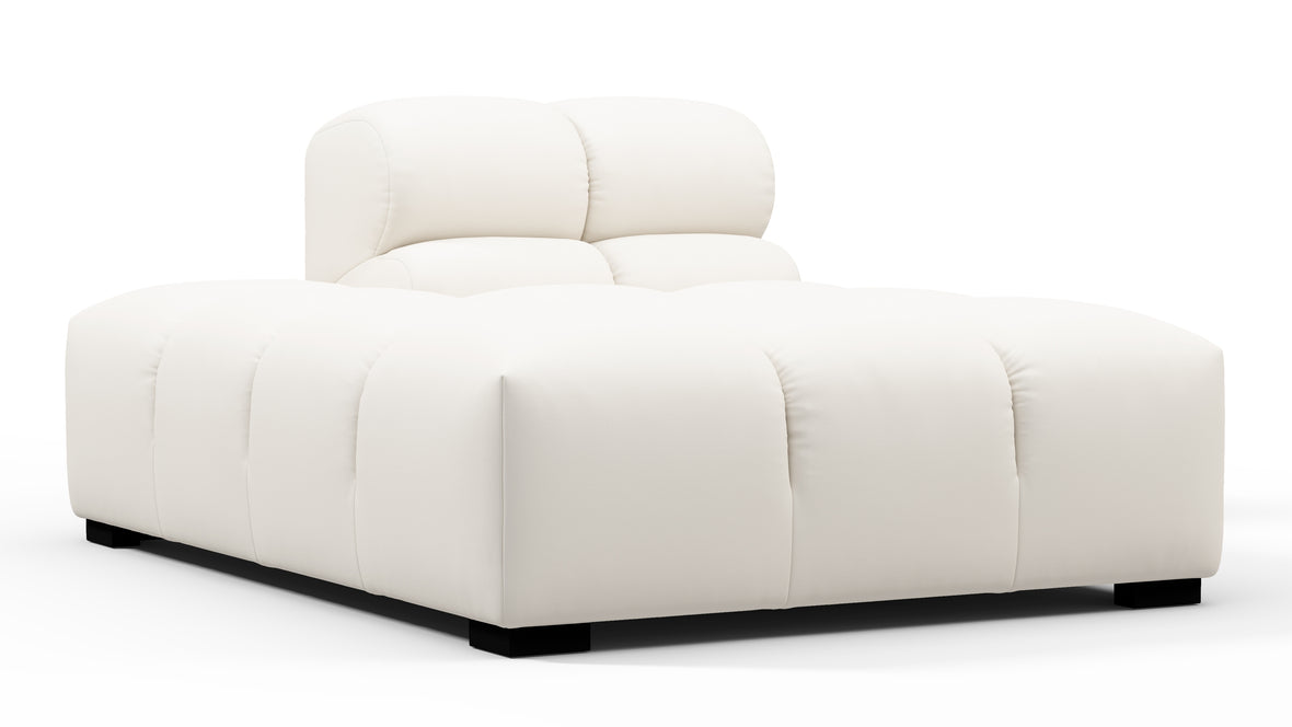 Tufty Outdoor - Tufty Outdoor Module, Left Chaise, Armless, Soft White Performance Weave