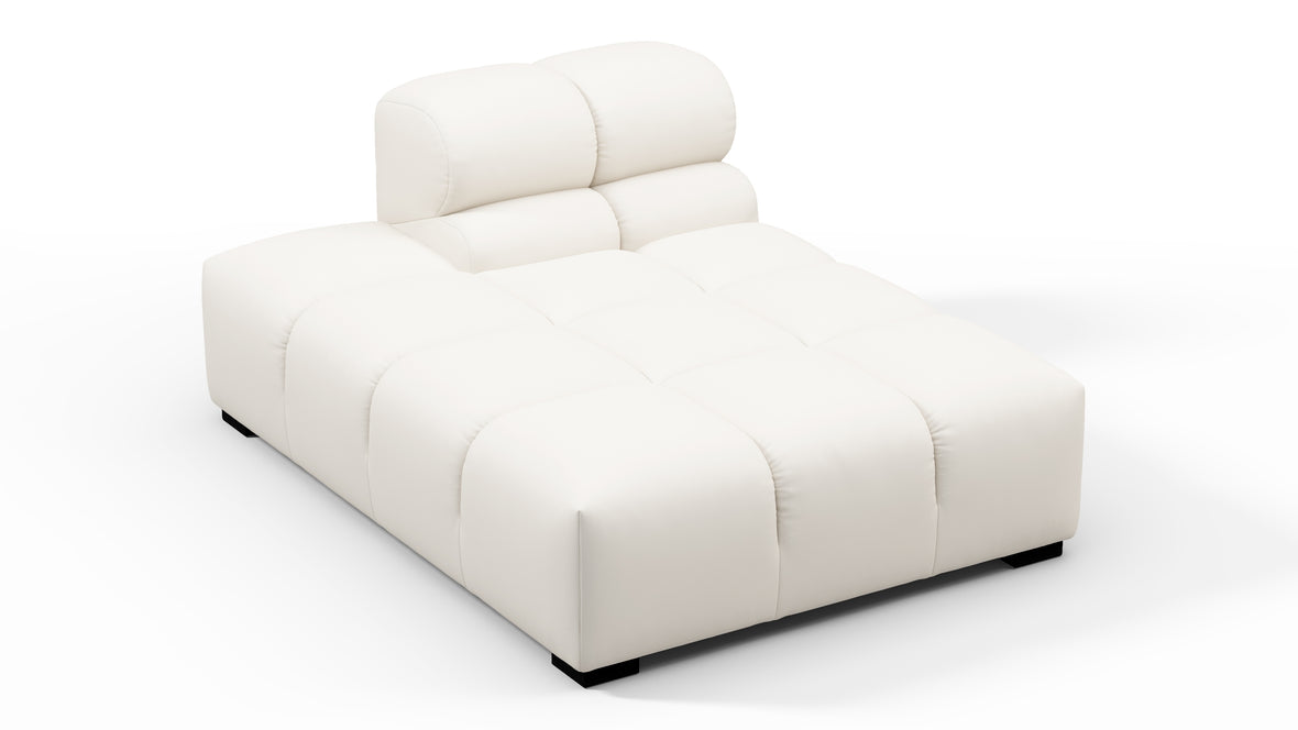 Tufty Outdoor - Tufty Outdoor Module, Left Chaise, Armless, Soft White Performance Weave