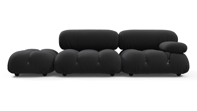 Bellini Outdoor - Mario Bellini Outdoor Open End Sofa, Left, Black Performance Weave