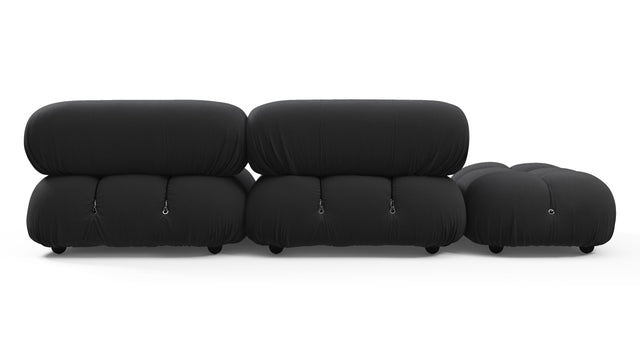 Bellini Outdoor - Mario Bellini Outdoor Open End Sofa, Left, Black Performance Weave