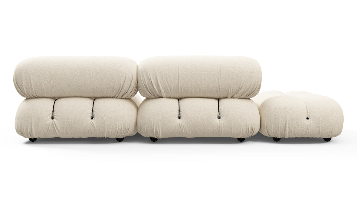 Bellini Outdoor - Mario Bellini Outdoor Open End Sofa, Left, Cream Chunky Performance Weave