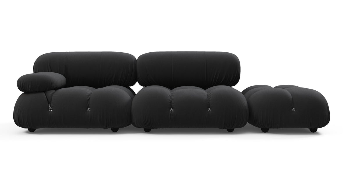 Bellini Outdoor - Mario Bellini Outdoor Open End Sofa, Right, Black Performance Weave