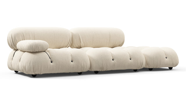 Bellini Outdoor - Mario Bellini Outdoor Open End Sofa, Right, Cream Chunky Performance Weave