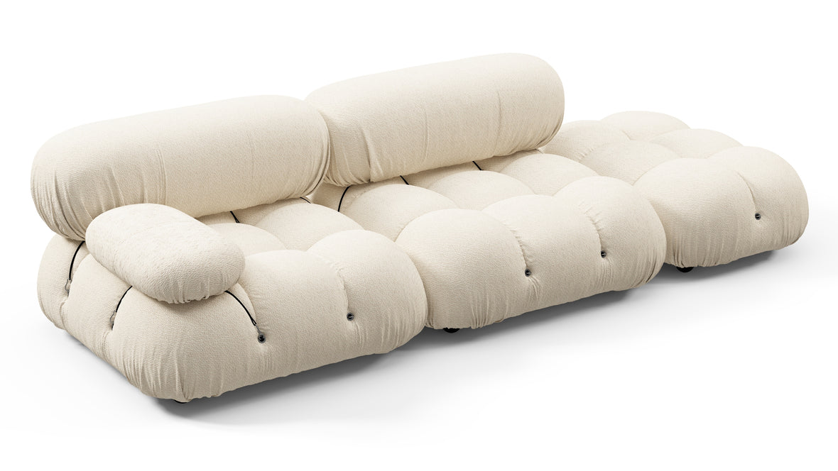 Bellini Outdoor - Mario Bellini Outdoor Open End Sofa, Right, Cream Chunky Performance Weave