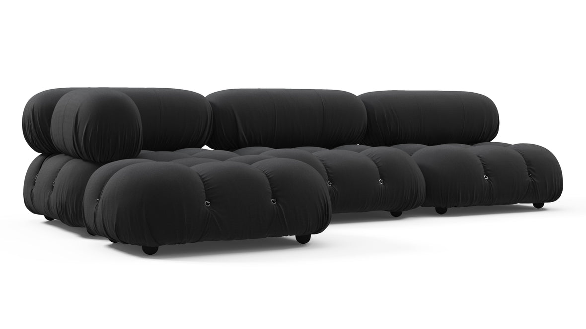 Bellini Outdoor - Mario Bellini Outdoor Sectional, Left Chaise, Black Performance Weave