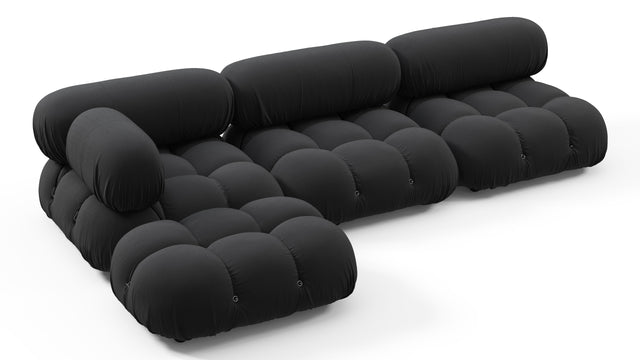 Bellini Outdoor - Mario Bellini Outdoor Sectional, Left Chaise, Black Performance Weave