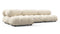 Bellini Outdoor - Mario Bellini Outdoor Sectional, Left Chaise, Cream Chunky Performance Weave