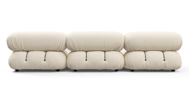 Bellini Outdoor - Mario Bellini Outdoor Sectional, Left Chaise, Cream Chunky Performance Weave