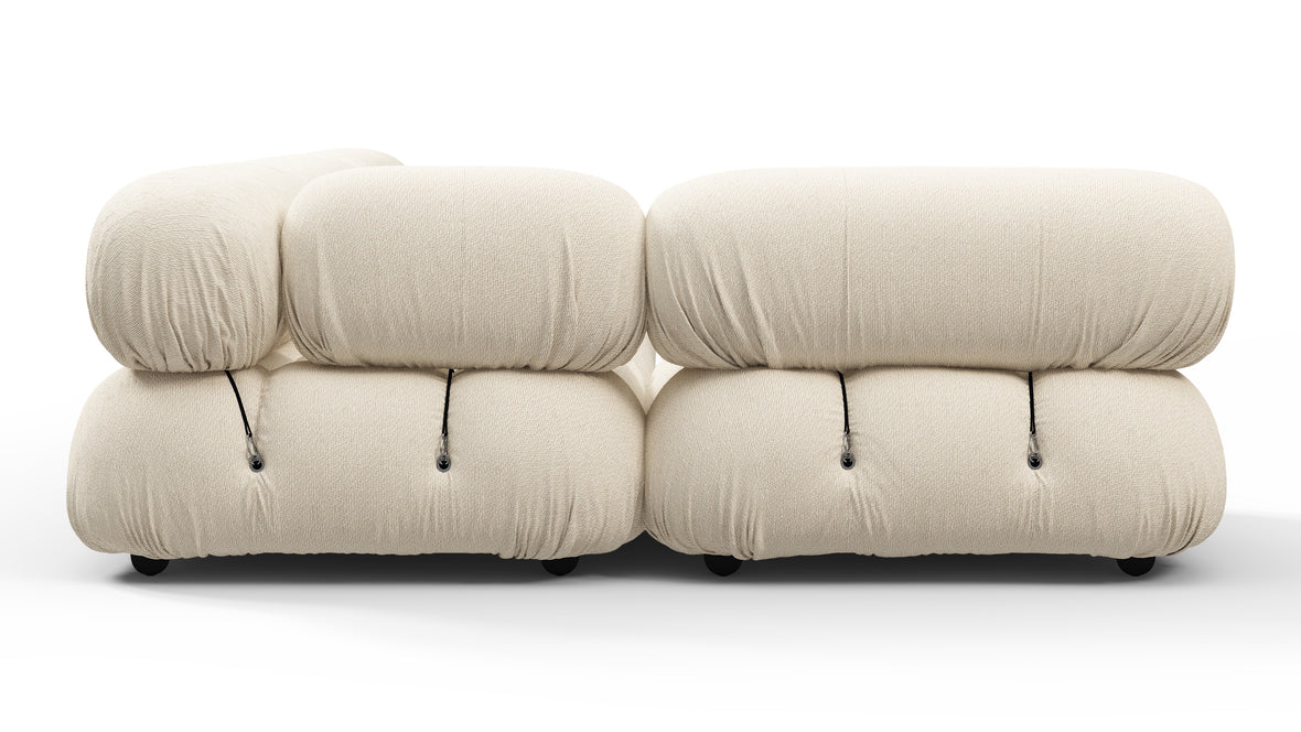 Bellini Outdoor - Mario Bellini Outdoor Sectional, Left Corner, Cream Chunky Performance Weave