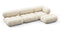 Bellini Outdoor - Mario Bellini Outdoor Sectional, Right Chaise, Cream Chunky Performance Weave