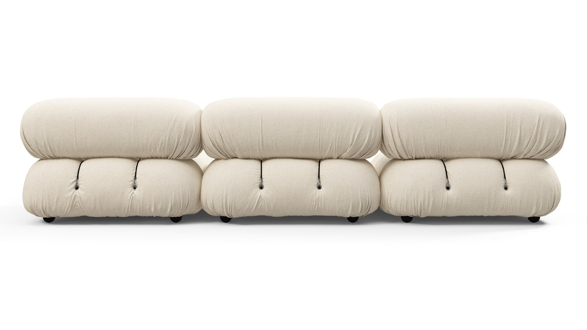 Bellini Outdoor - Mario Bellini Outdoor Sectional, Right Chaise, Cream Chunky Performance Weave