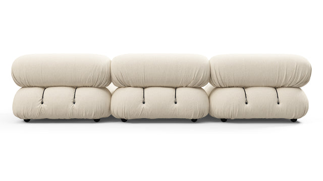 Bellini Outdoor - Mario Bellini Outdoor Sectional, Right Chaise, Cream Chunky Performance Weave