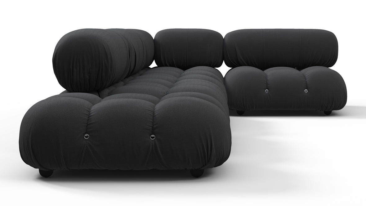 Bellini Outdoor - Mario Bellini Outdoor Sectional, Right Corner, Black Performance Weave