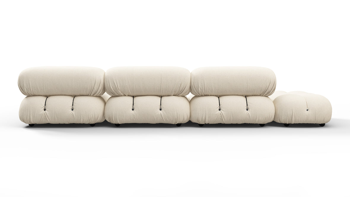 Bellini Outdoor - Mario Bellini Outdoor Sectional, Right Corner, Cream Chunky Performance Weave