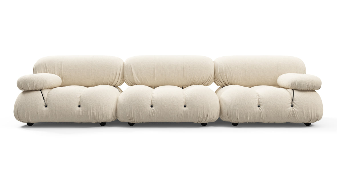 Bellini Outdoor - Mario Bellini Outdoor Three Seater Sofa, Cream Chunky Performance Weave