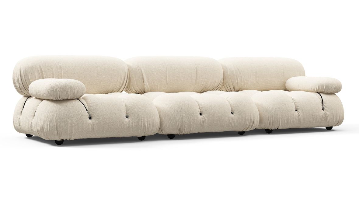 Bellini Outdoor - Mario Bellini Outdoor Three Seater Sofa, Cream Chunky Performance Weave