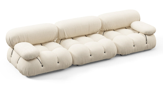 Bellini Outdoor - Mario Bellini Outdoor Three Seater Sofa, Cream Chunky Performance Weave