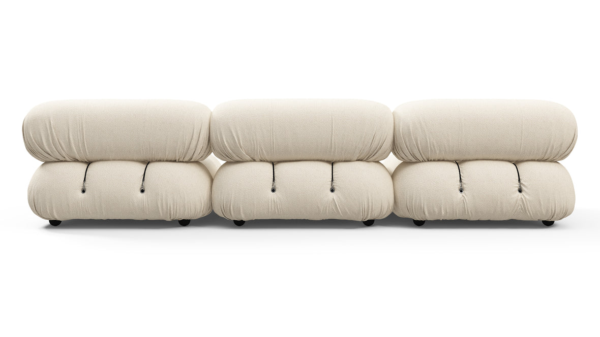 Bellini Outdoor - Mario Bellini Outdoor Three Seater Sofa, Cream Chunky Performance Weave