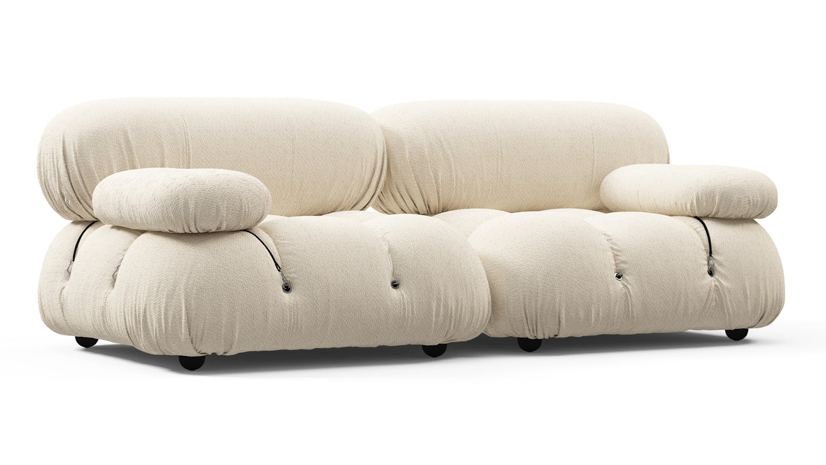 Bellini Outdoor - Mario Bellini Outdoor Two Seater Sofa, Cream Chunky Performance Weave