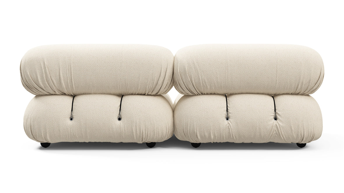 Bellini Outdoor - Mario Bellini Outdoor Two Seater Sofa, Cream Chunky Performance Weave