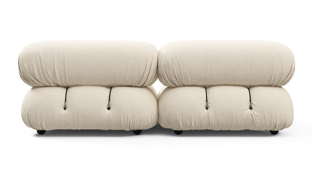 Bellini Outdoor - Mario Bellini Outdoor Two Seater Sofa, Cream Chunky Performance Weave