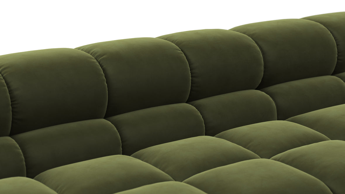 Tufty - Tufty Sectional, Extra Deep Sofa, Thyme Luxe Velvet