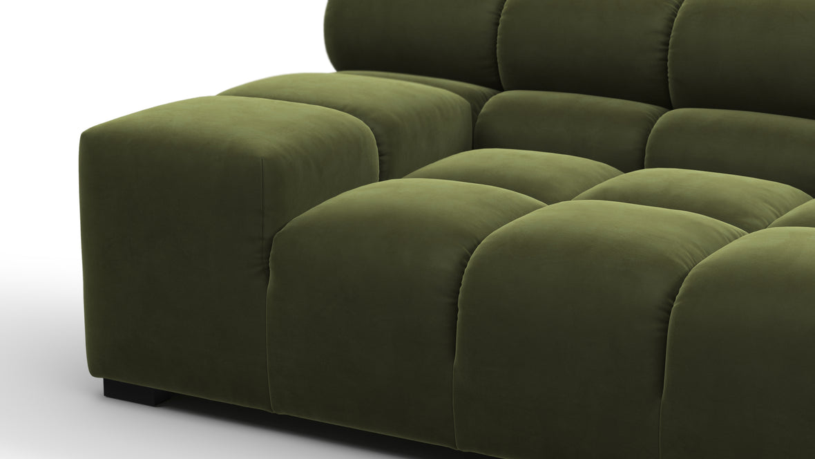 Tufty - Tufty Sectional, Extra Large Left Corner, Thyme Luxe Velvet