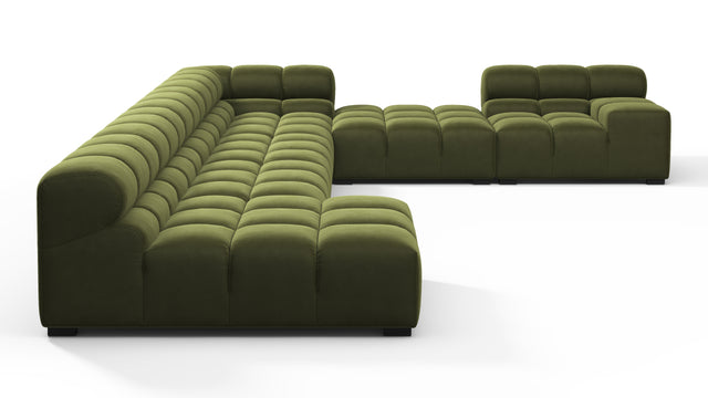 Tufty - Tufty Sectional, Extra Large Right Corner, Thyme Luxe Velvet