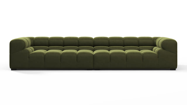 Tufty - Tufty Sectional, Extra Large Sofa, Thyme Luxe Velvet