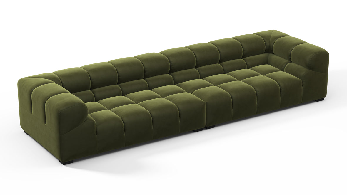 Tufty - Tufty Sectional, Extra Large Sofa, Thyme Luxe Velvet