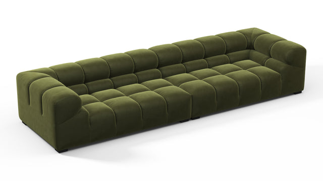 Tufty - Tufty Sectional, Extra Large Sofa, Thyme Luxe Velvet