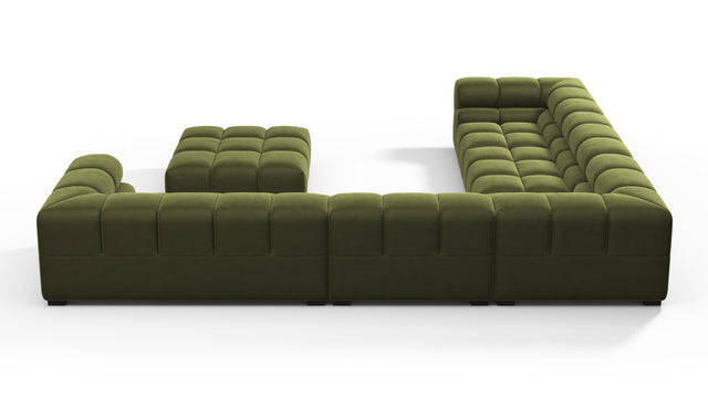 Tufty - Tufty Sectional, Large Left Corner, Thyme Luxe Velvet