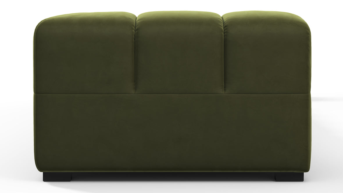 Tufty - Tufty Sectional, Large, Right Chaise, Thyme Luxe Velvet