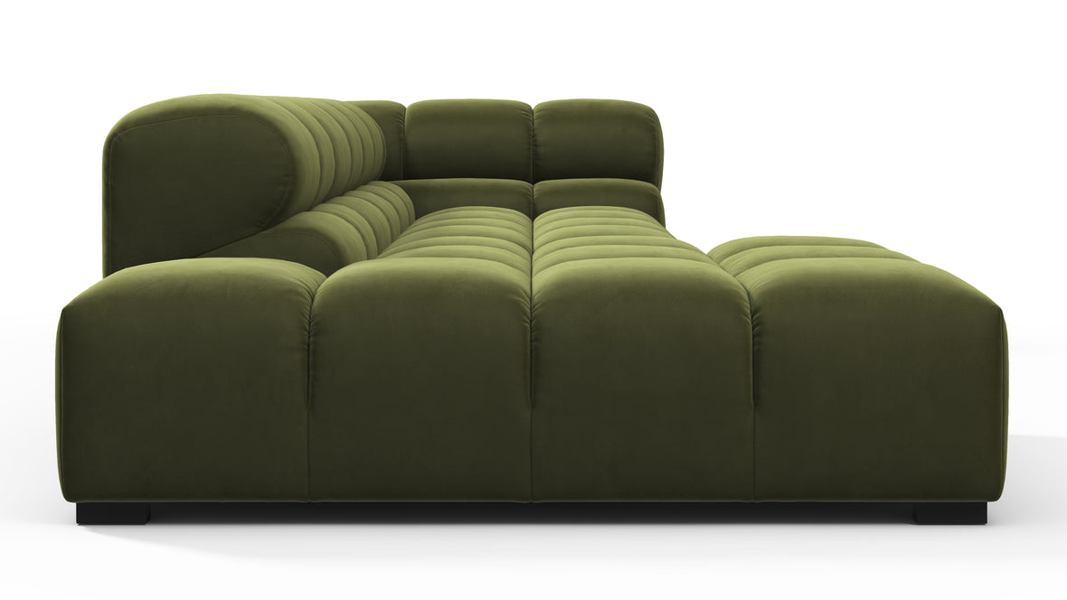 Tufty - Tufty Sectional, Small L, Left, Thyme Luxe Velvet