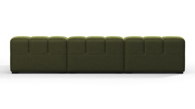 Tufty - Tufty Sectional, Small, Right Chaise, Thyme Luxe Velvet