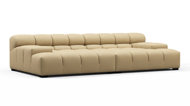 Tufty Outdoor - Tufty Outdoor Sectional, Extra Deep Sofa, Latte Performance Weave