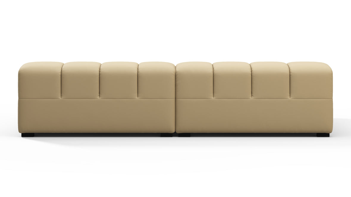 Tufty Outdoor - Tufty Outdoor Sectional, Extra Deep Sofa, Latte Performance Weave