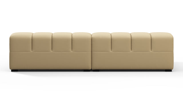 Tufty Outdoor - Tufty Outdoor Sectional, Extra Deep Sofa, Latte Performance Weave