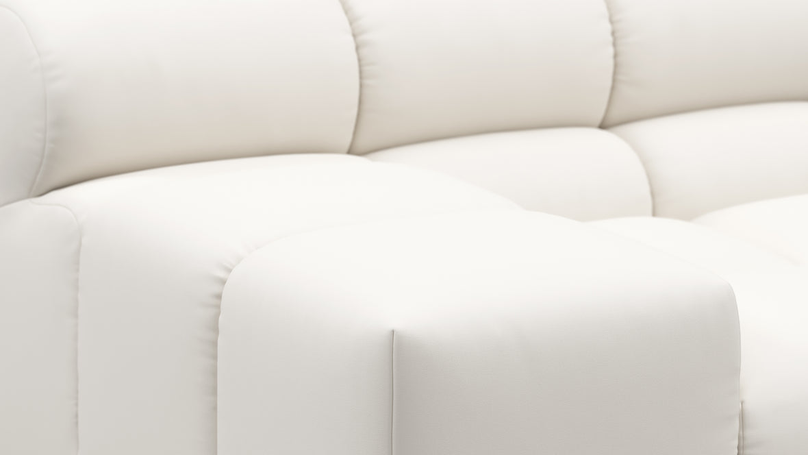 Tufty Outdoor - Tufty Outdoor Sectional, Extra Deep Sofa, Soft White Performance Weave