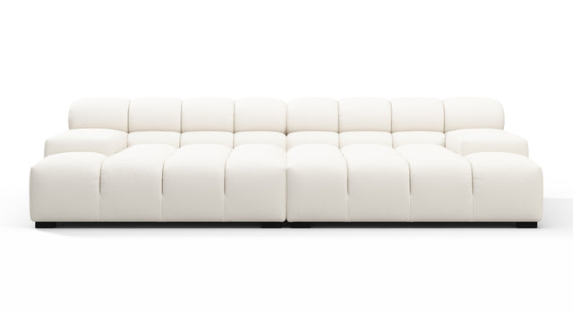 Tufty Outdoor - Tufty Outdoor Sectional, Extra Deep Sofa, Soft White Performance Weave