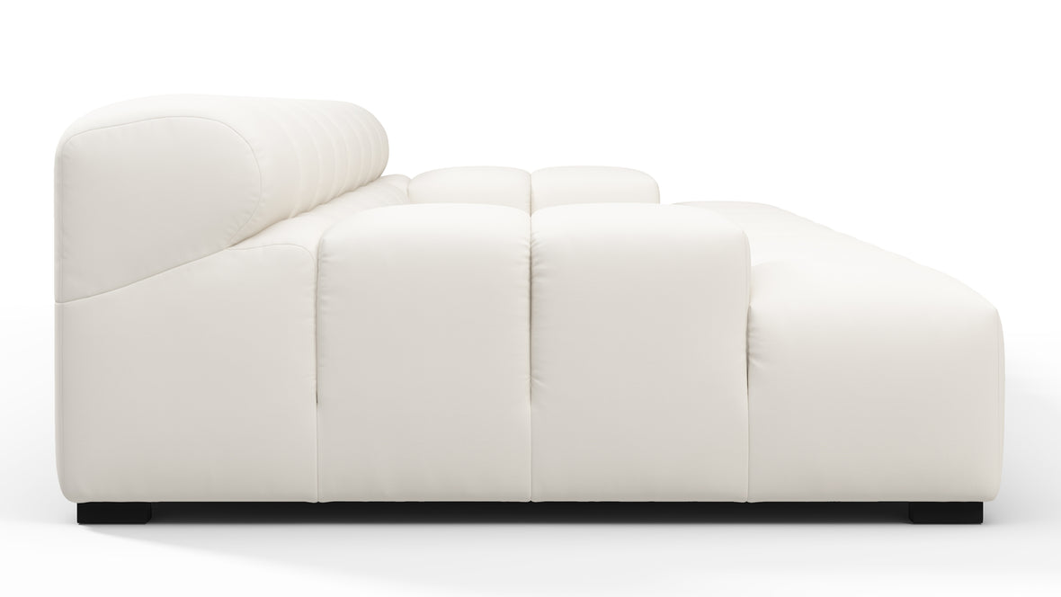 Tufty Outdoor - Tufty Outdoor Sectional, Extra Deep Sofa, Soft White Performance Weave